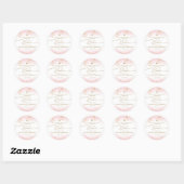 Pink Gold Cross Girl Baptism Bautizo Ronde Sticker (Vel)