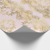 PINK GOLD ELEGANT  BIRTHDAY WEDDING WRAP CADEAUPAPIER (Hoek)