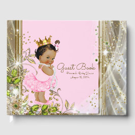 Pink Gold Ethnic Princess Baby shower gastenboek