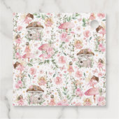Pink Gold Fairy Princess Tea Party Favor Labels (Achterkant)