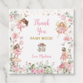 Pink Gold Fairy Princess Tea Party Favor Labels (Voorkant)