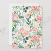 Pink Gold Floral Cross First Heilige Communist Gir Kaart (Achterkant)