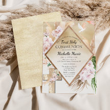 Pink Gold Floral First Heilige Communist Girl