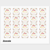 Pink Gold Floral Garden Tea Party Vierkante Sticker (Vel)