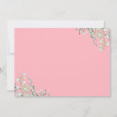 Pink Gold Floral Greenery Sweet 16 Birthday Foto Kaart (Achterkant)