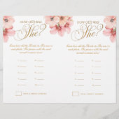 Pink Gold Floral Hoe oud was ze spel Flyer (Voorkant)