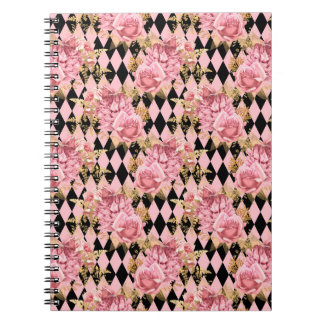 Pink Gold Floral Notebook Notitieboek