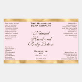 Pink & Gold Foil Cosmetics Bottle Label (Voorkant)