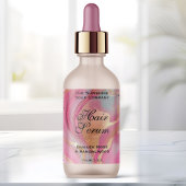 Pink Gold Foil Cosmetics or Dropper Bottle Label