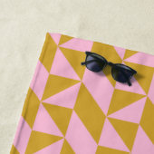 Pink Gold Geometric Shaptern Patroon op maat Strandlaken (In situ)
