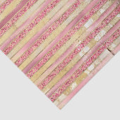 Pink Gold Glam Glitter Stripes Tissuepapier (Detail)