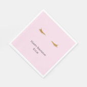 Pink Gold Glam Glitter Wimpers Servet (Hoek)