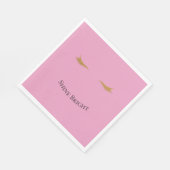 Pink Gold Glam Glitter Wimpers Servet (Hoek)