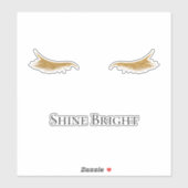 Pink Gold Glam Glitter Wimpers Sticker (Vel)