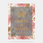 Pink & Gold Glam Welkomstbord Acryl Bord (Voorkant)