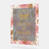 Pink & Gold Glam Welkomstbord Acryl Bord (Hoek)