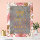 Pink & Gold Glam Welkomstbord Acryl Bord (Huwelijk)