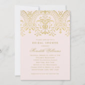 Pink Gold  Glamor Wedding Vrijgezellenfeest Kaart (Voorkant)