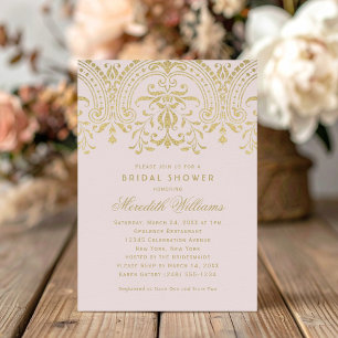 Pink Gold  Glamor Wedding Vrijgezellenfeest Kaart
