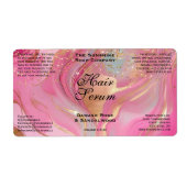 Pink Gold Glitter Cosmetics Dropper Bottle Label (Voorkant)