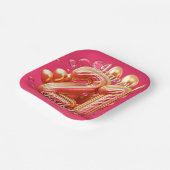 Pink & Gold Glitter Drip 21st Birthday Celebration Papieren Bordje (Gebogen)