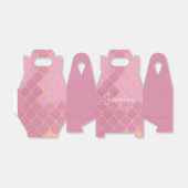 Pink Gold Glitter Meisje Verjaardag Bedankdoosjes (Uitgevouwen)