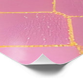 Pink Gold Glitter Meisje Verjaardag Perfect Poster (Hoek)