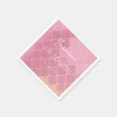 Pink Gold Glitter Meisje Verjaardag Servet (Hoek)