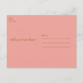 Pink & Gold Glitter Party Black Glam Uitnodiging Briefkaart (Achterkant)