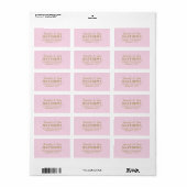 Pink Gold Glitter Sparkle monogram bruiloft Etiket (Full Sheet)