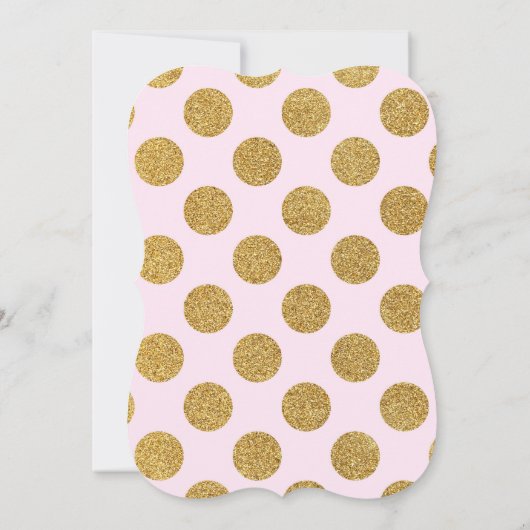 Pink Gold Glitter Sparkle Second Birthday Invite Kaart (Achterkant)
