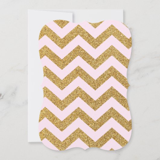 Pink Gold Glitter Sparkle Second Birthday Invite Kaart (Achterkant)