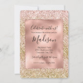 Pink Gold Glitzy Girly Glitter Ombre Kaart (Voorkant)