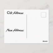 Pink Gold Gray Wabi Sabi New Address Briefkaart (Achterkant)