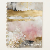 Pink Gold Grey Wabi Sabi Planner (Voorkant)