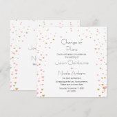 Pink Gold Heart Cascading Verandering van Plannen Kaart (Voorkant / Achterkant)