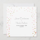 Pink Gold Heart Cascading Verandering van Plannen Kaart (Achterkant)