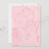 Pink Gold Hearts eerste verjaardag Kaart (Achterkant)