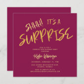 Pink Gold Het is een verrassing 50ste verjaardag Kaart (Voorkant / Achterkant)