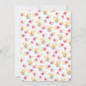 Pink+Gold Hete Luchtballon Uitnodiging Verjaardag (Achterkant)