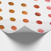 Pink Gold Holographic Metallic Faux Polka Dot. Cadeaupapier (Hoek)