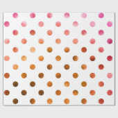 Pink Gold Holographic Metallic Faux Polka Dot. Cadeaupapier (Vlak)