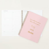 Pink gold inspirational quote 2026 planner (Display)