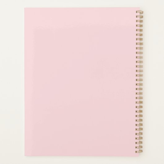Pink gold inspirational quote 2026 planner (Achterkant)