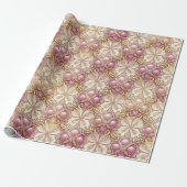 Pink Gold Kerstpatroon#4 ID1009 Cadeaupapier (Uitgerold)