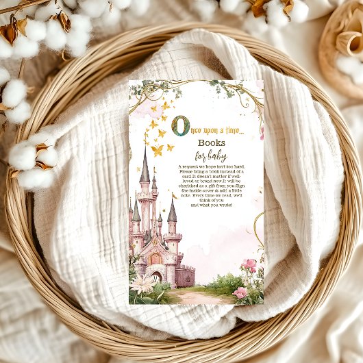 Pink Gold Little Princess Royal Boeken voor Baby Informatiekaartje