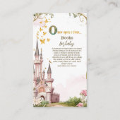 Pink Gold Little Princess Royal Boeken voor Baby Informatiekaartje (Voorkant)