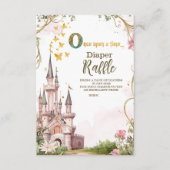 Pink Gold Little Princess Royal Diapper Raffle Informatiekaartje (Voorkant)