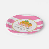 Pink Gold Little Pumpkin Girl 5e verjaardag Papieren Bordje (Gekanteld)