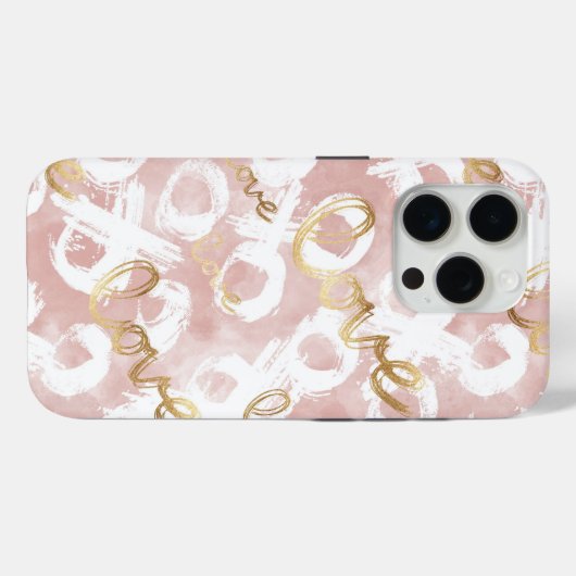 Pink Gold Love XO Case-Mate iPhone Case (Achterkant (horizontaal))